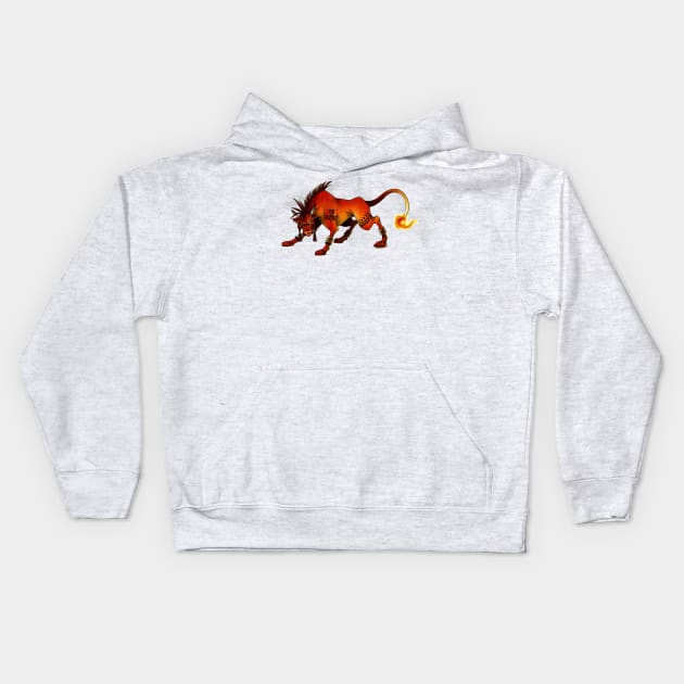 Final Fantasy VII - Red XIII Kids Hoodie by thethirddriv3r